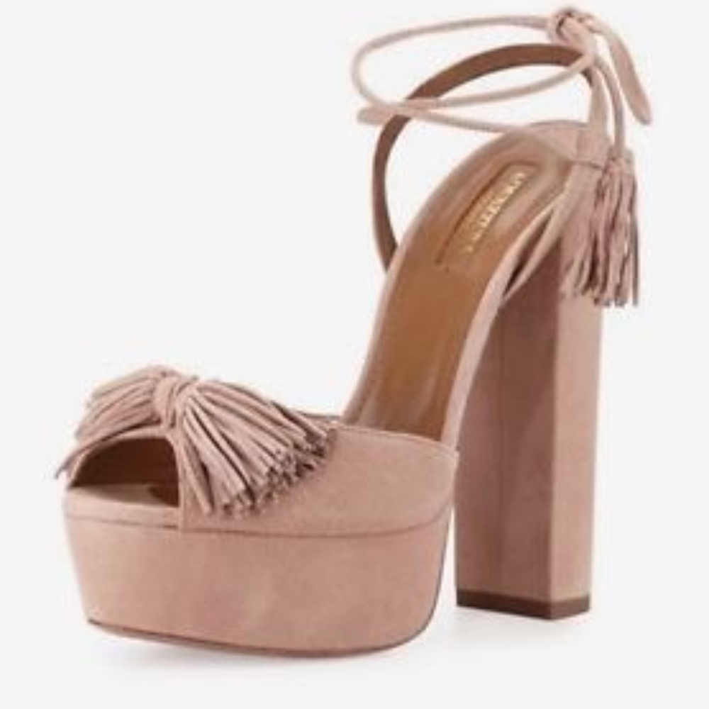 Aquazzura Suede Platform Sandal